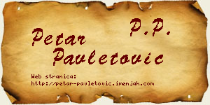 Petar Pavletović vizit kartica
